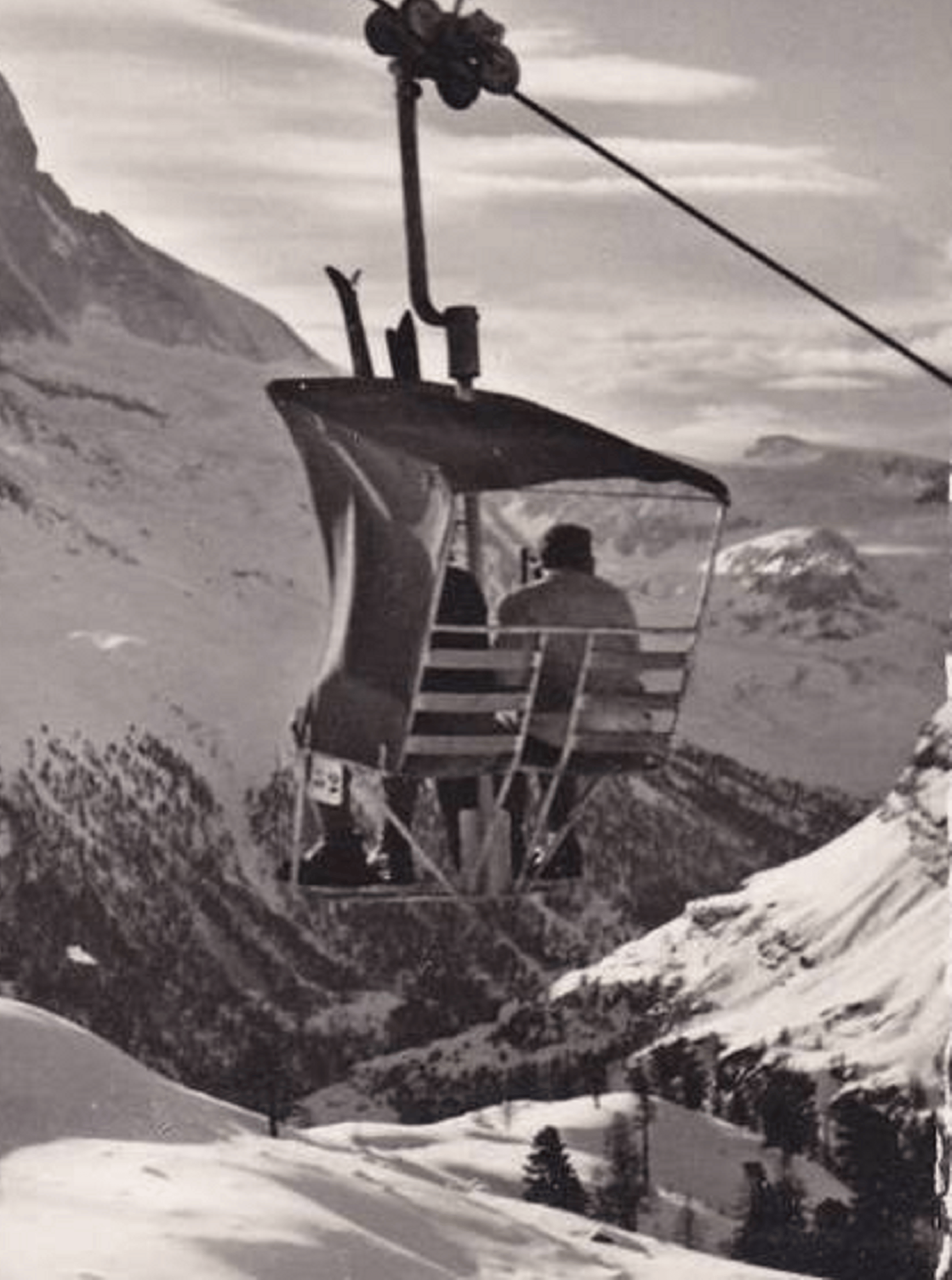 Sessellift Gornergrat mit Blick aufs Matterhorn