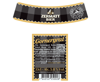 Zermatt Bier Etikette